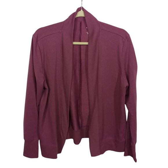 Apana Womens Sweater Size M Cardigan Open Front Ribbed Long Sleeve Yoga Athletic - Picture 1 of 6